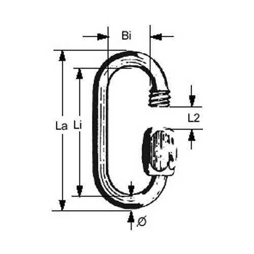 Schraubkettenglied Doppel 5mm