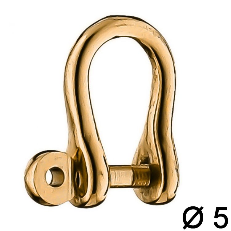 Schäkel geschweift Messing 5mm