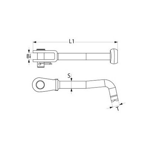T-Terminal  mit Gabel 5mm