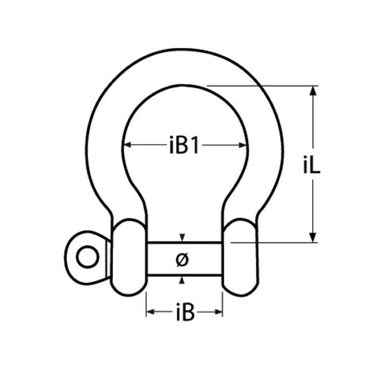 Wichard Schäkel geschweift 4mm