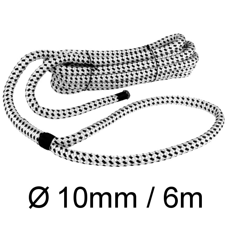 Festmacher Quickline 10 mit Auge 6m schwarz-weiß
