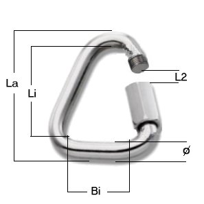 Deltahaken schraubbar 6mm