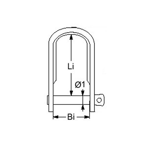 Flachschraubschäkel M5 x 21
