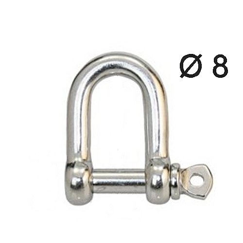 Schäkel Edelstahl gerade 8mm