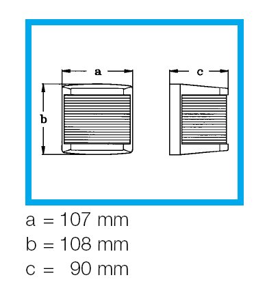 Hella Marine Mod. 2984 Zweifarbenlaterne 12V / 25W schwarzes Gehäuse