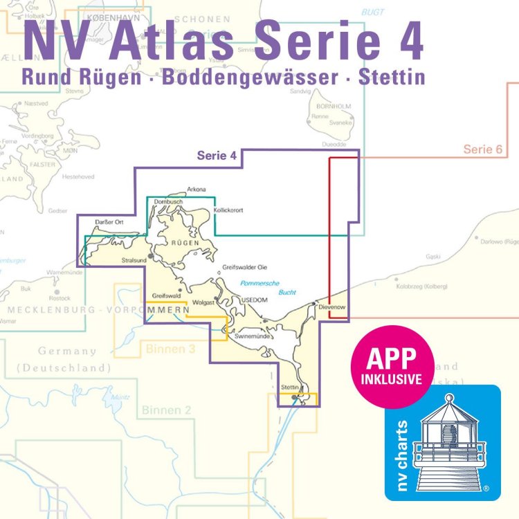 Sportschifffahrtskarten See Serie 4 Atlas (gebunden 30x42cm)