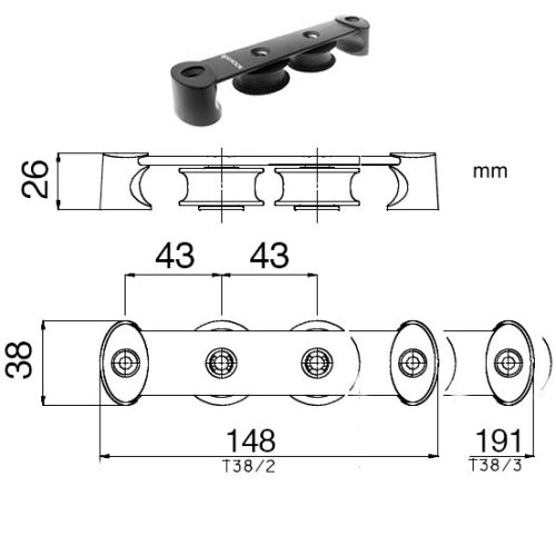 Spinlock Fallenumlenker T38 / 2-fach