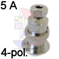 Kupplung 5A MS vernickelt 4pol.